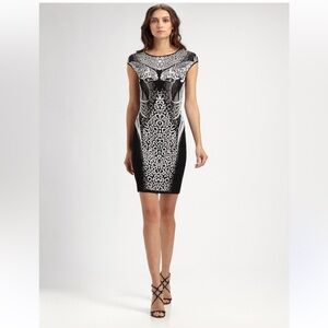 ROBERTO CAVALLI Black & White
Animal Print Knit Dress.
